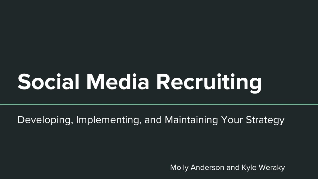 social media recruiting