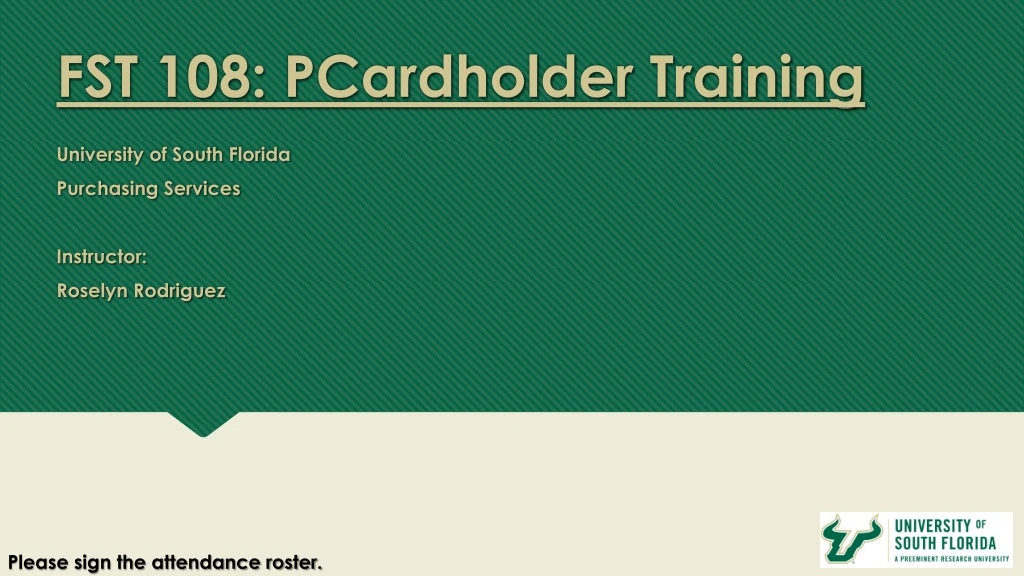 fst 108 pcardholder training