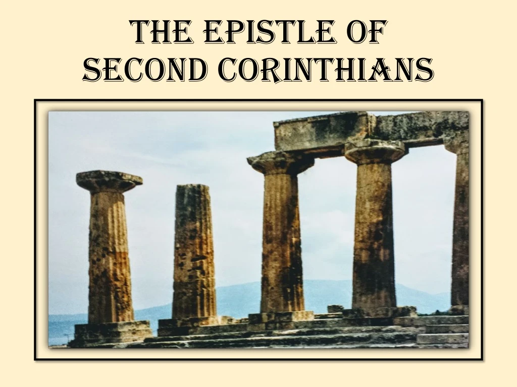 the epistle of second corinthians