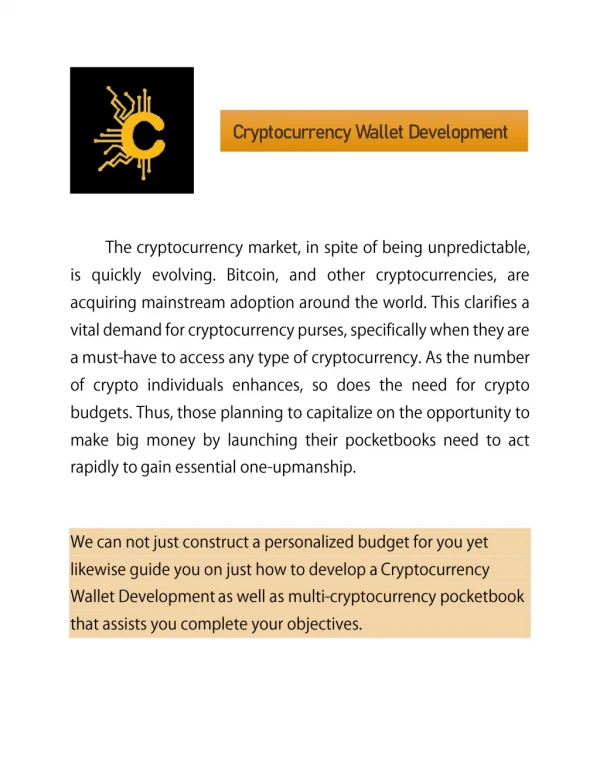 cryptocurrency wallet development