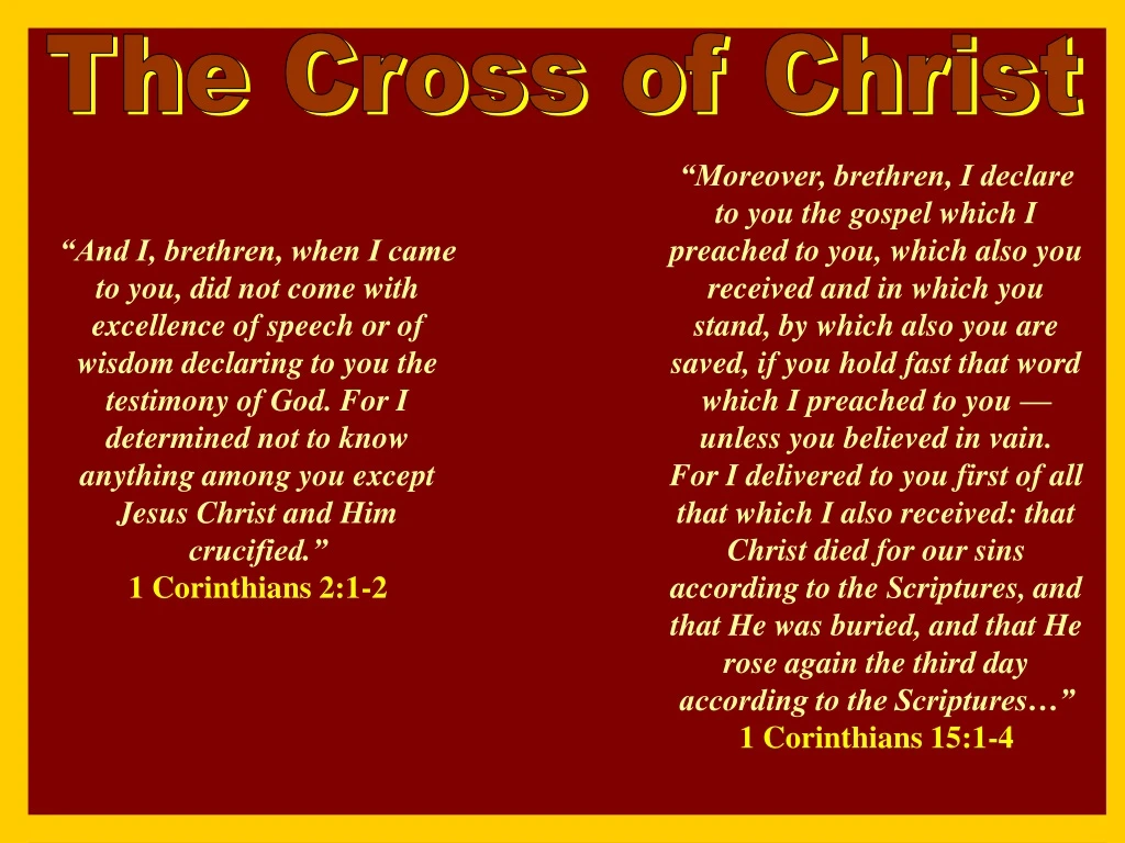 the cross of christ