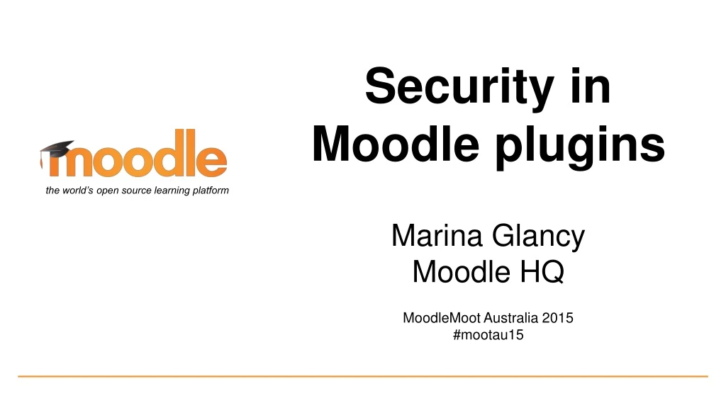 security in moodle plugins