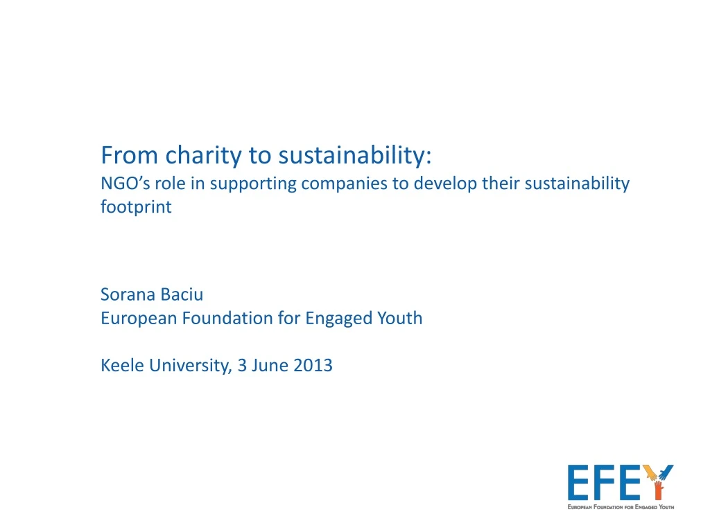 from charity to sustainability ngo s role