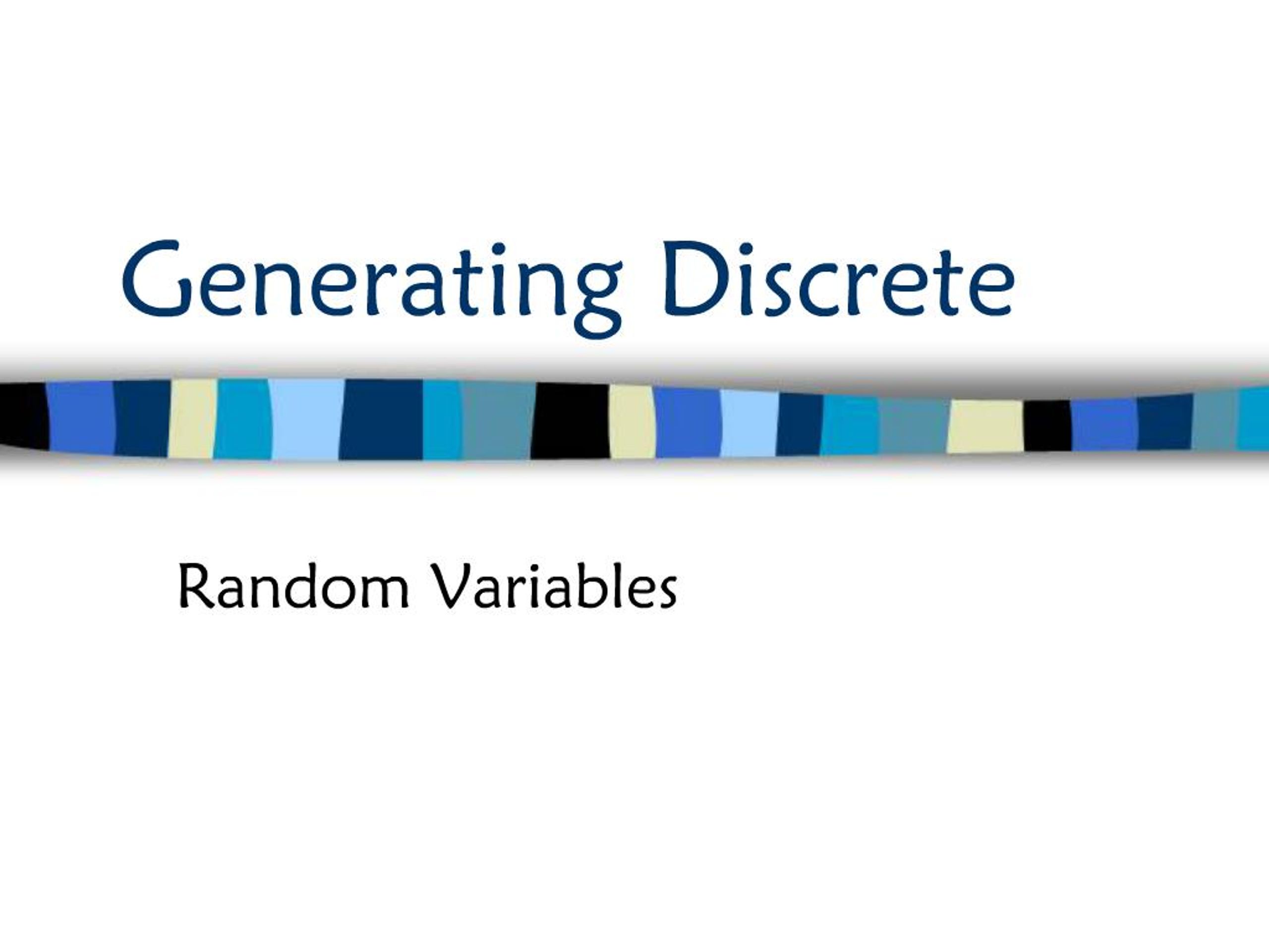 PPT - Simulating Random Variables with Discrete Distributions in Python ...