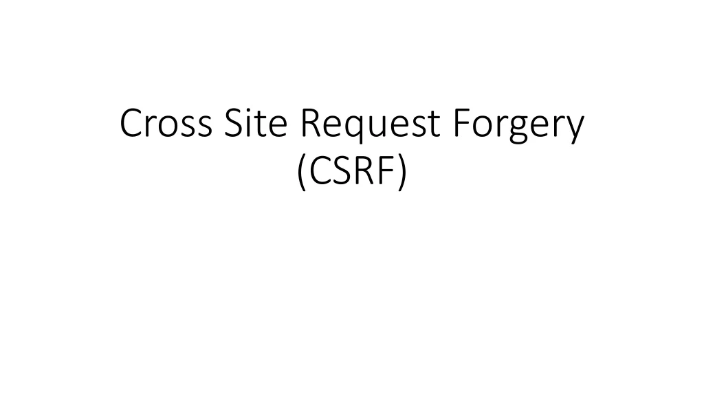 cross site request forgery csrf