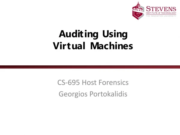Auditing Using Virtual Machines