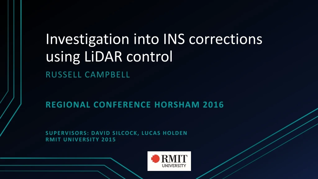 investigation into ins corrections using lidar control