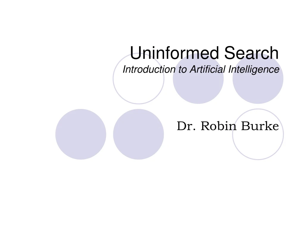 uninformed search introduction to artificial intelligence