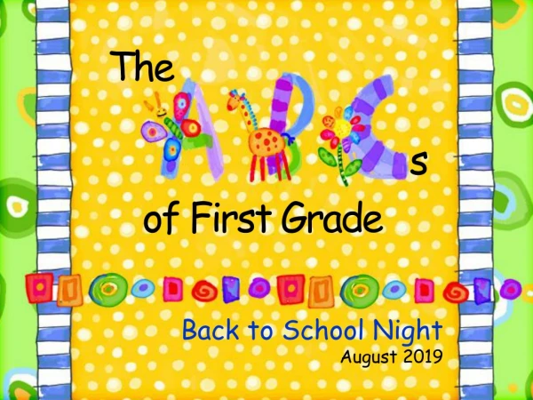 Back to School Night August 2019