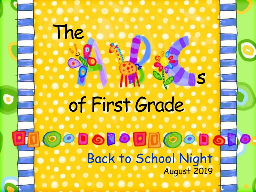 back to school night august 2019