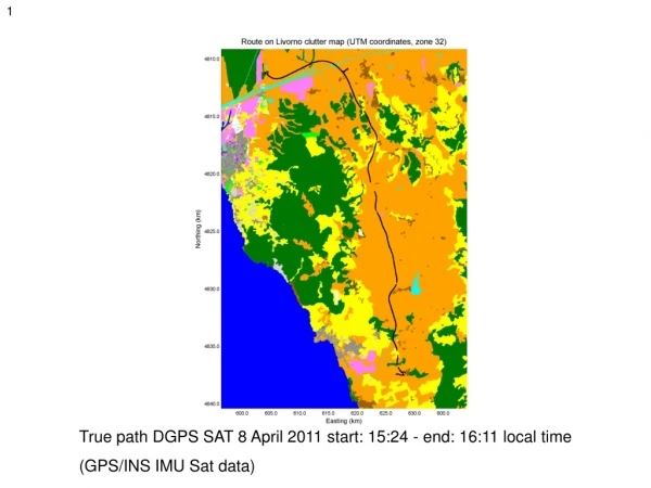 True path DGPS SAT 8 April 2011 start: 15:24 - end: 16:11 local time (GPS/INS IMU Sat data)