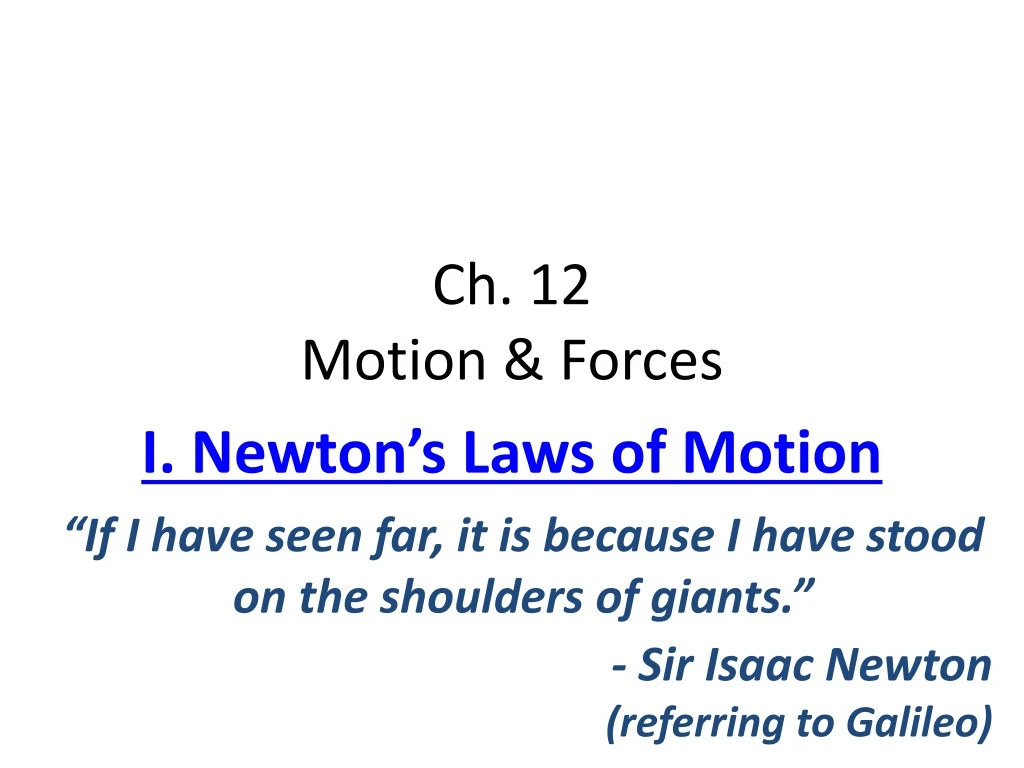 ch 12 motion forces