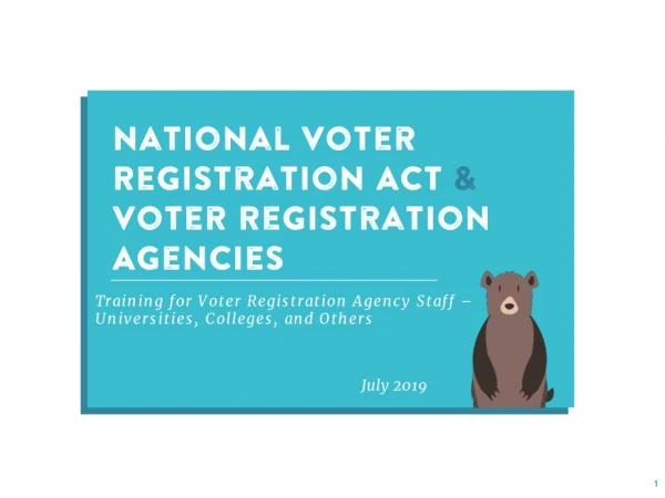 National Voter Registration Act &amp; Voter Registration Agencies