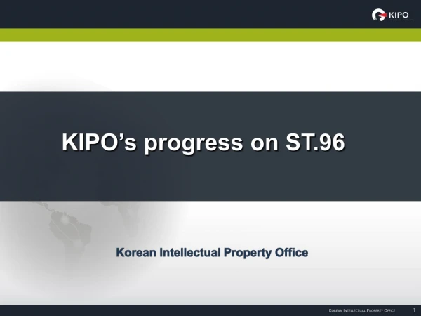 KIPO’s progress on ST.96