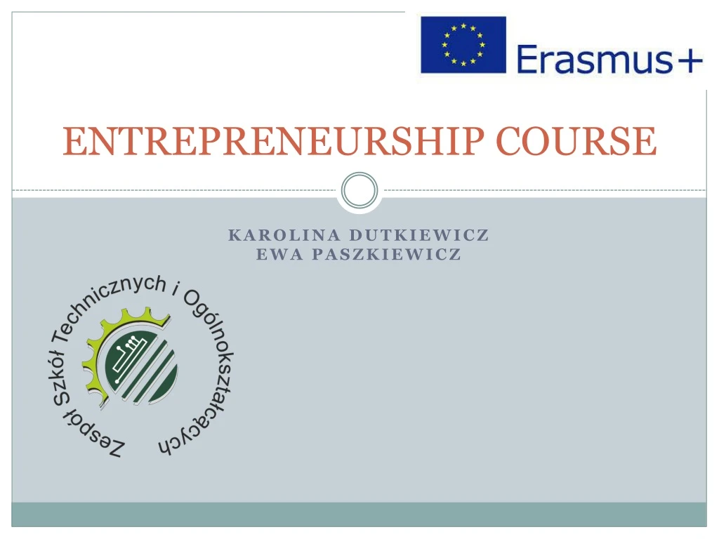 e ntrepreneurship course