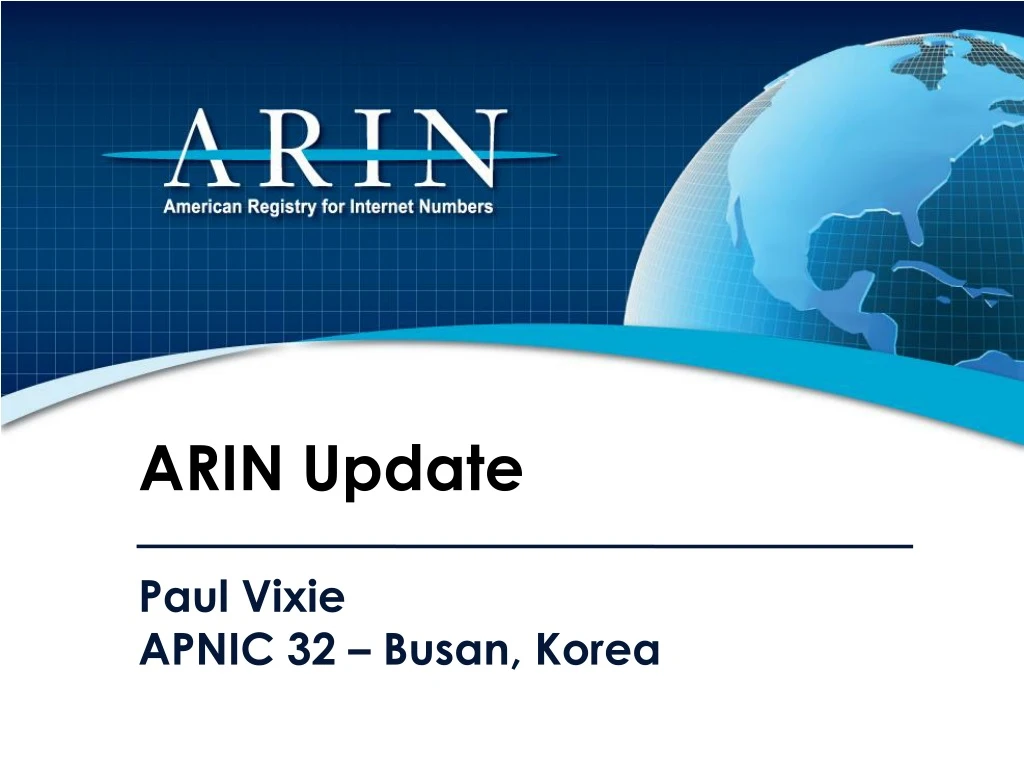 arin update