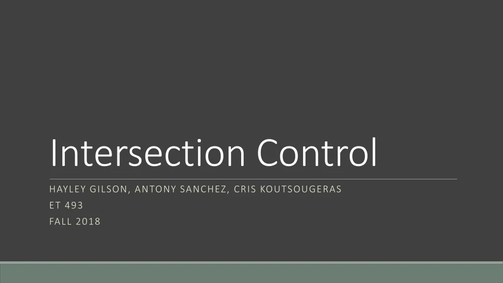 intersection control