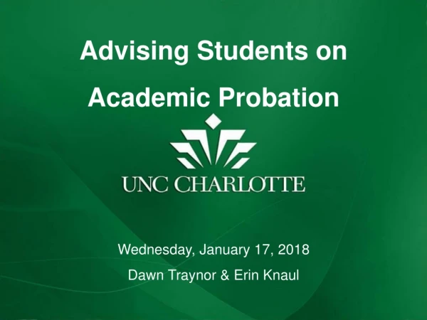 Advising Students on Academic Probation