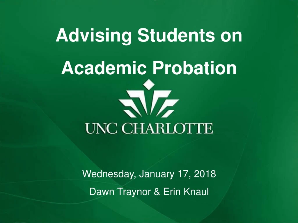 advising students on academic probation