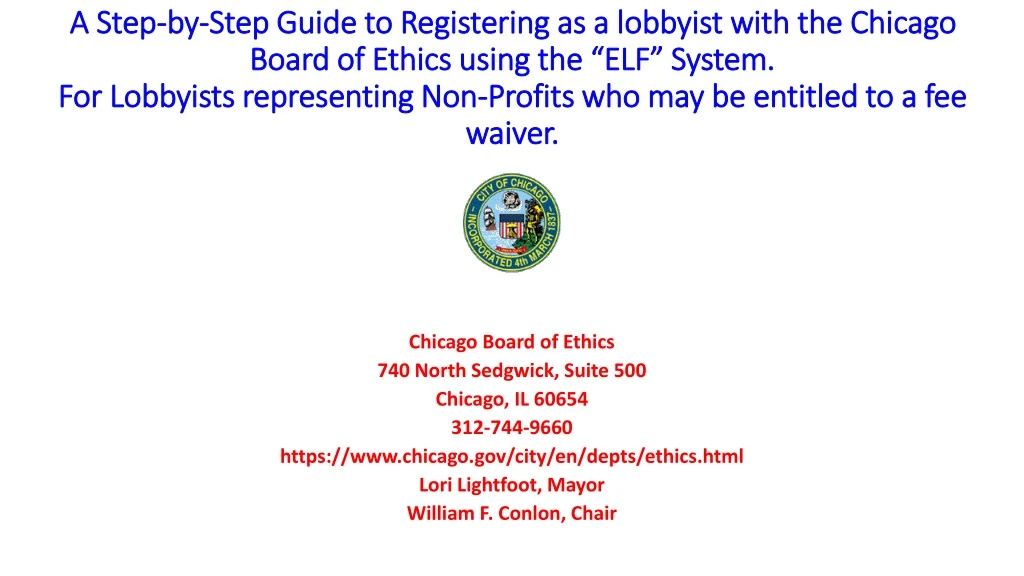 a step by step guide to registering as a lobbyist