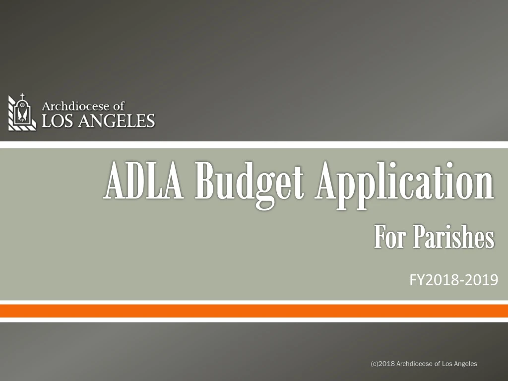 adla budget application for parishes