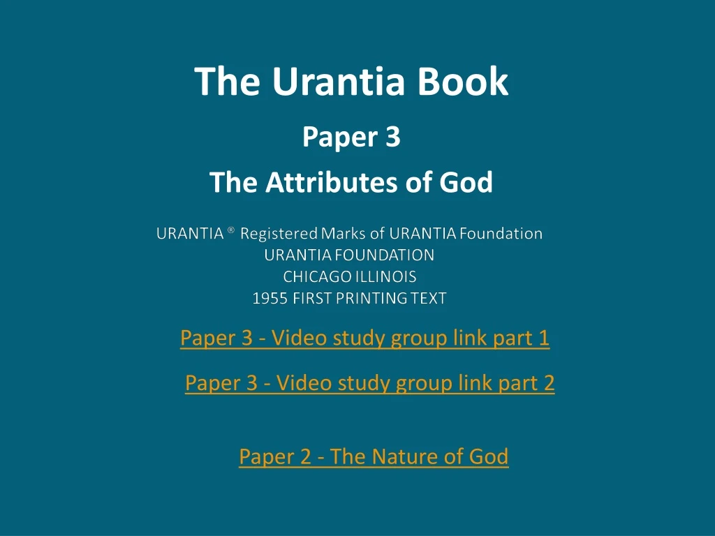 the urantia book