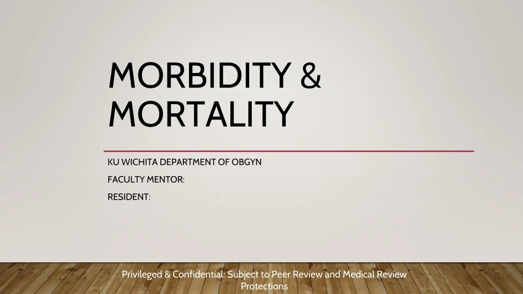 morbidity mortality