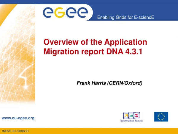 Overview of the Application Migration report DNA 4.3.1