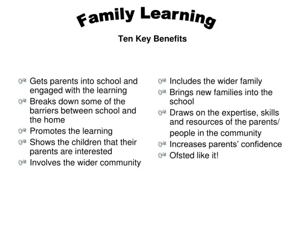Ten Key Benefits