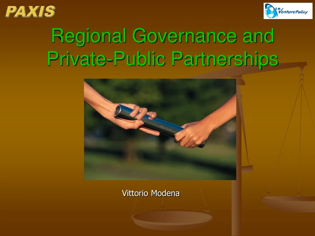 regional governance and private public partnerships
