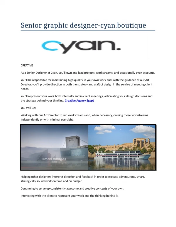 senior graphic designer cyan boutique