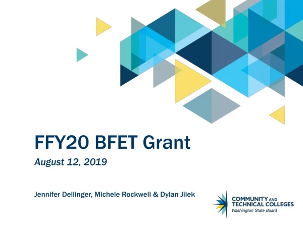 FFY20 BFET Grant