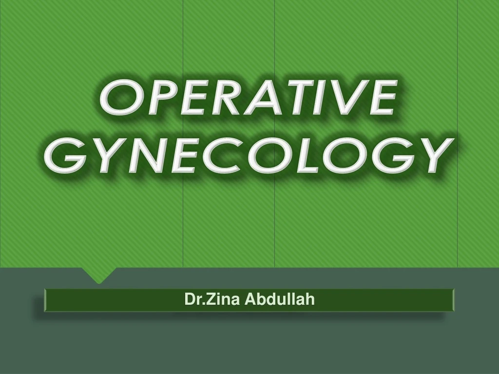 operative gynecology
