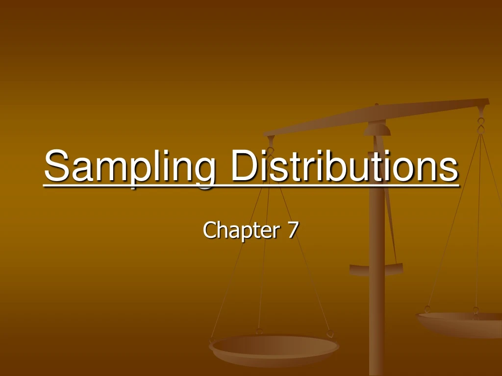 sampling distributions