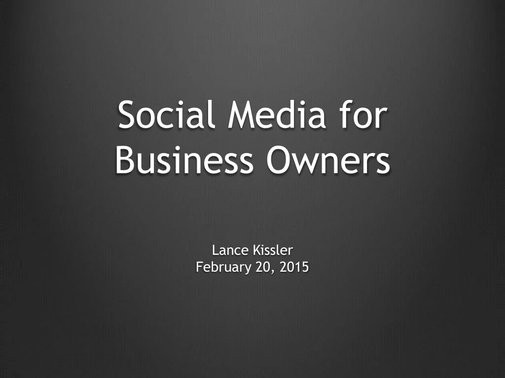 social media for business owners