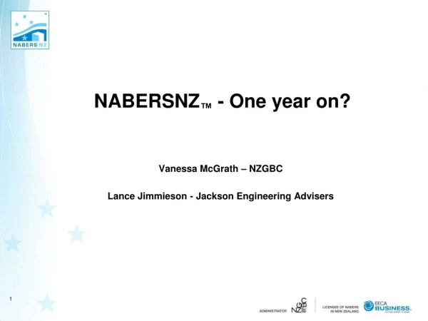 NABERSNZ ™ - One year on?