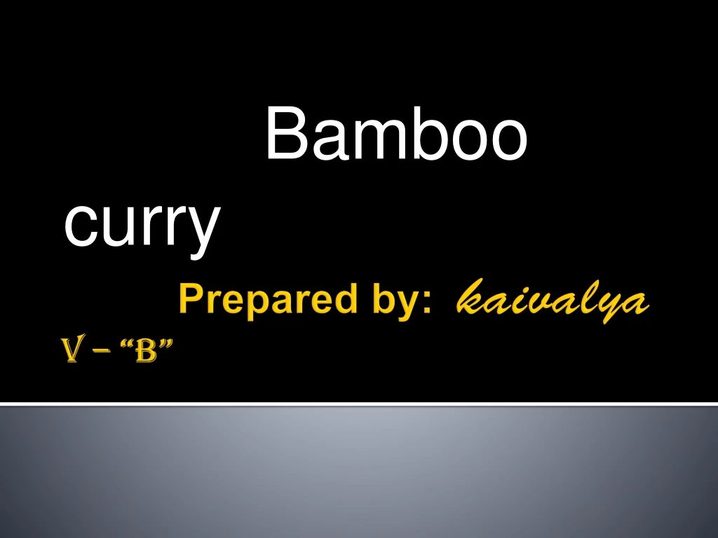bamboo curry