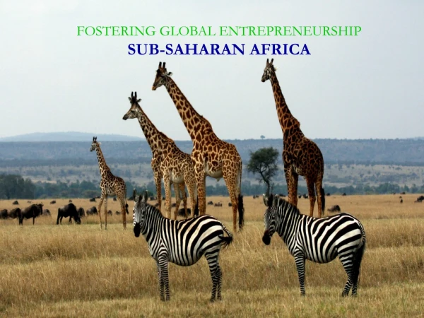 FOSTERING GLOBAL ENTREPRENEURSHIP SUB-SAHARAN AFRICA