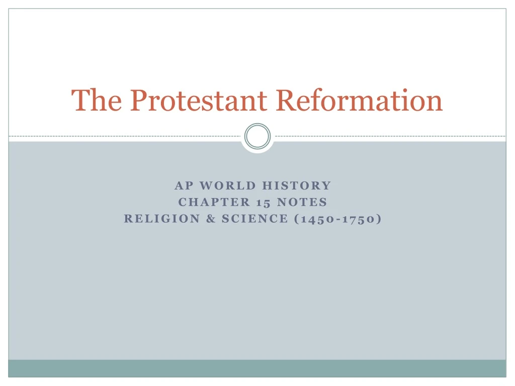 the protestant reformation