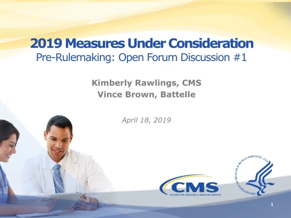 2019 Measures Under Consideration Pre-Rulemaking: Open Forum Discussion #1