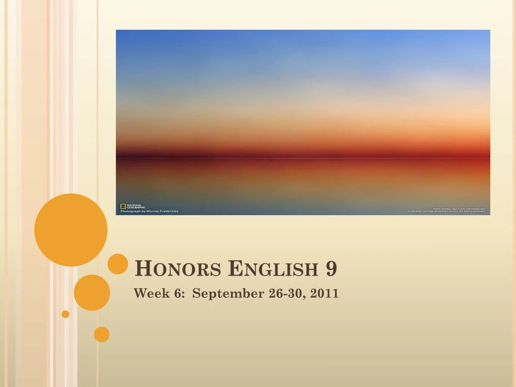 honors english 9