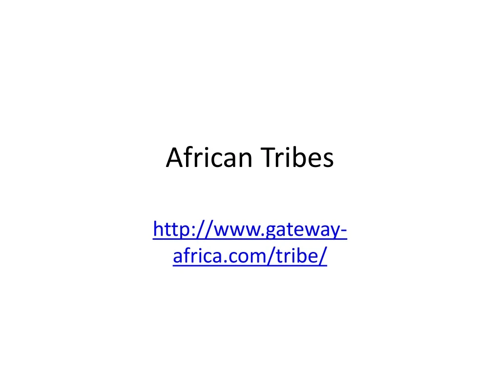 african tribes