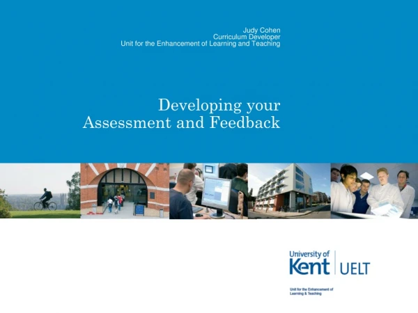 Developing your Assessment and Feedback