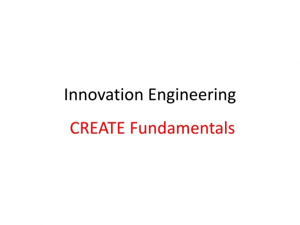 Innovation Engineering
