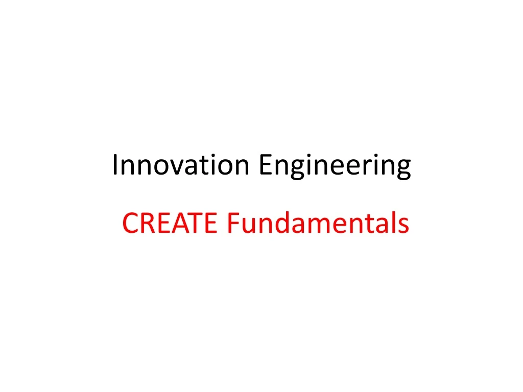 innovation engineering