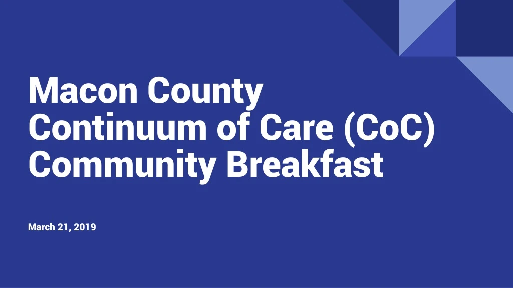 macon county continuum of care coc community breakfast march 21 2019