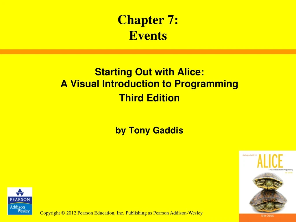 starting out with alice a visual introduction to programming third edition by tony gaddis