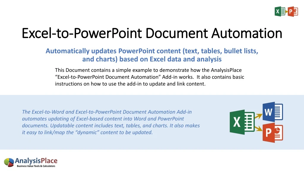 excel to powerpoint document automation