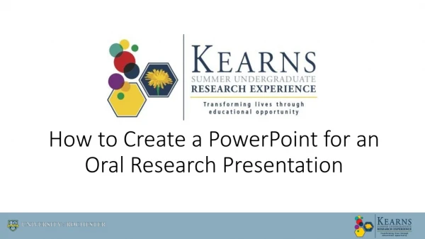 How to Create a PowerPoint for an Oral Research Presentation