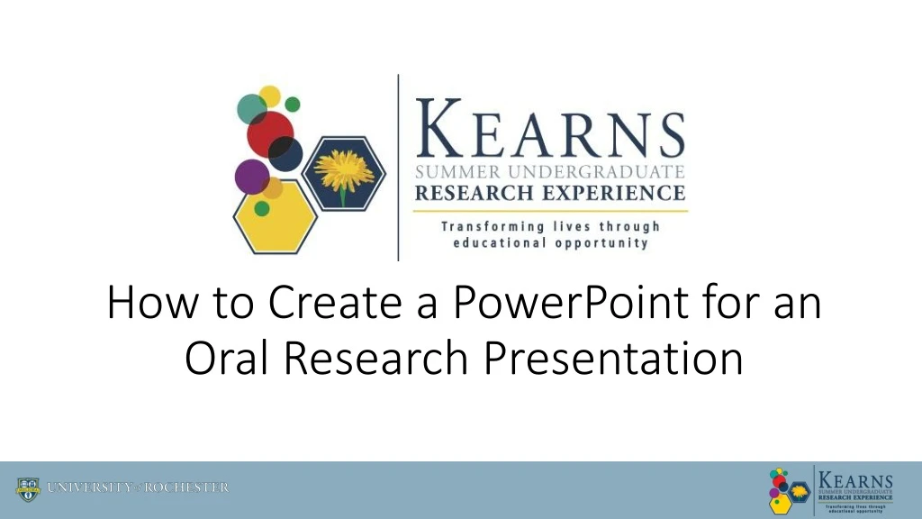 how to create a powerpoint for an oral research presentation